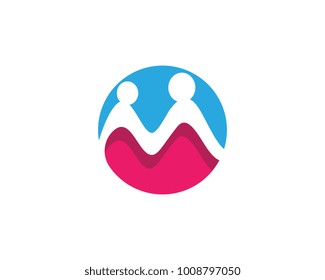 Adoption and Community care Logo template vector icon