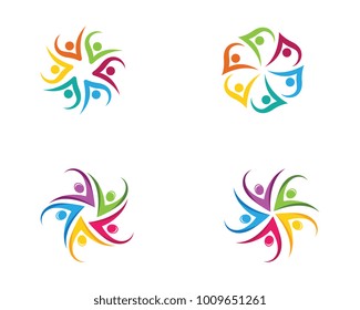Adoption and Community care Logo template vector icon