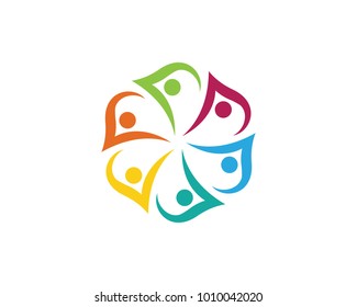 Adoption and Community care Logo template vector icon
