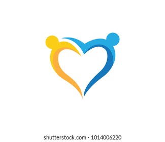 Adoption and Community care Logo template vector icon