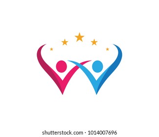 Adoption and Community care Logo template vector icon