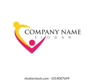 Adoption and Community care Logo template vector icon
