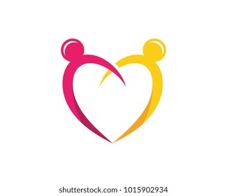 Adoption and Community care Logo template vector icon