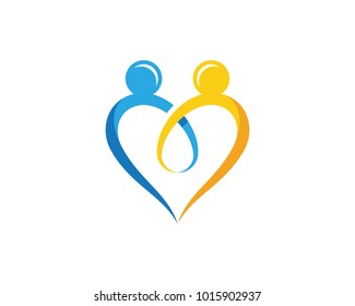 Adoption and Community care Logo template vector icon
