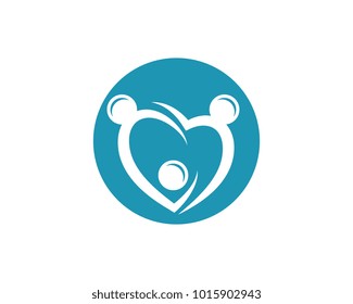 Adoption and Community care Logo template vector icon