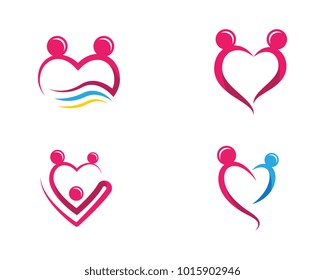 Adoption and Community care Logo template vector icon