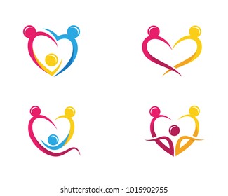 Adoption and Community care Logo template vector icon