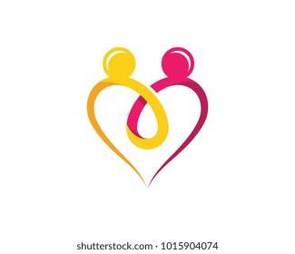 Adoption and Community care Logo template vector icon