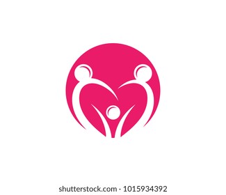 Adoption and Community care Logo template vector icon