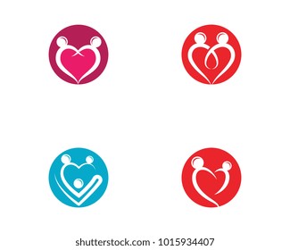Adoption and Community care Logo template vector icon