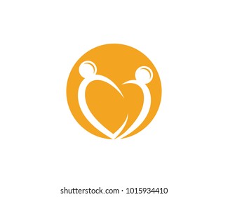 Adoption and Community care Logo template vector icon