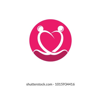 Adoption and Community care Logo template vector icon