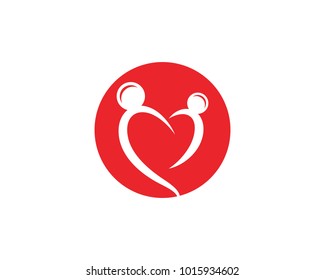 Adoption and Community care Logo template vector icon