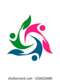 Adoption and community care Logo template vector icon	
