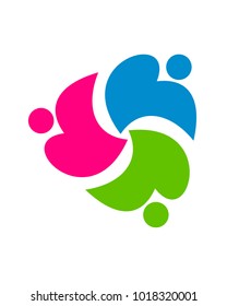 Adoption and community care Logo template vector icon
