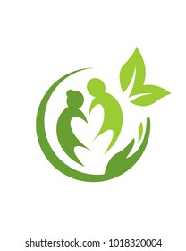Adoption and community care Logo template vector icon