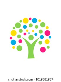 Adoption and community care Logo template vector icon