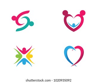 Adoption and Community care Logo template vector icon