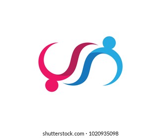 Adoption and Community care Logo template vector icon