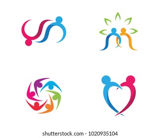 Adoption and Community care Logo template vector icon