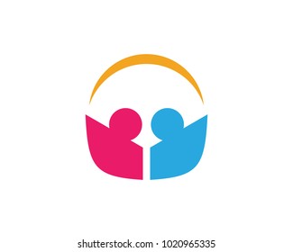 Adoption and Community care Logo template vector icon
