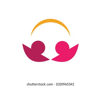 Adoption and Community care Logo template vector icon
