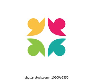 Adoption and Community care Logo template vector icon