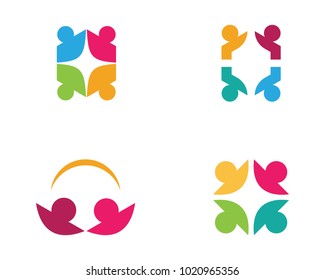 Adoption and Community care Logo template vector icon