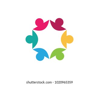 Adoption and Community care Logo template vector icon