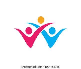 Adoption and Community care Logo template vector icon