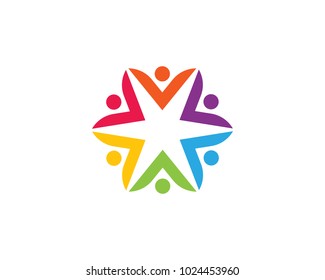 Adoption and Community care Logo template vector icon