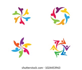 Adoption and Community care Logo template vector icon