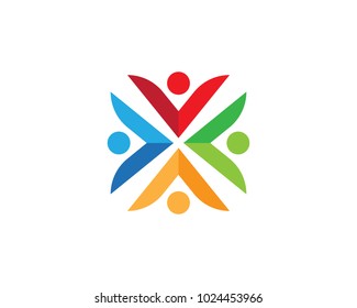 Adoption and Community care Logo template vector icon