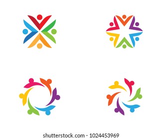 Adoption and Community care Logo template vector icon