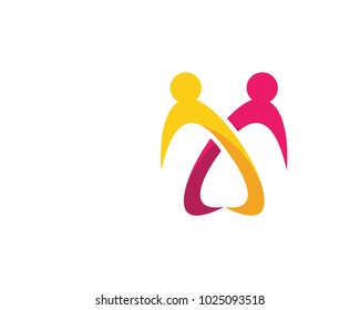 Adoption and Community care Logo template vector icon