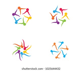 Adoption and Community care Logo template vector icon