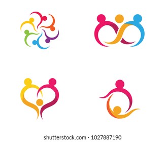 Adoption and Community care Logo template vector icon