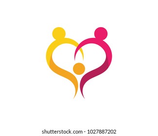 Adoption and Community care Logo template vector icon
