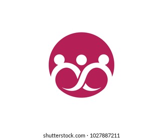 Adoption and Community care Logo template vector icon
