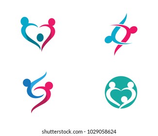 Adoption and Community care Logo template vector icon