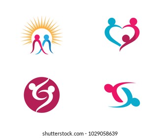 Adoption and Community care Logo template vector icon