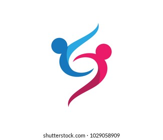 Adoption and Community care Logo template vector icon