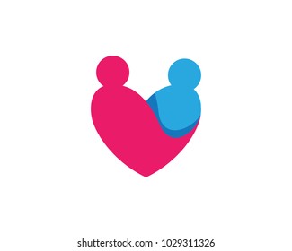 Adoption and Community care Logo template vector icon	