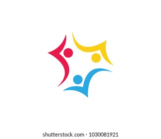 Adoption and Community care Logo template vector icon