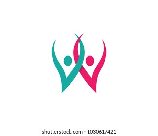 Adoption and Community care Logo template vector icon