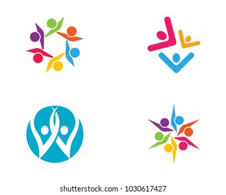 Adoption and Community care Logo template vector icon