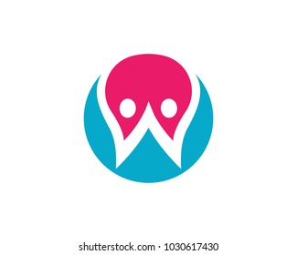 Adoption and Community care Logo template vector icon