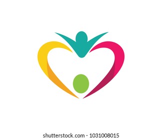 Adoption and Community care Logo template vector icon	