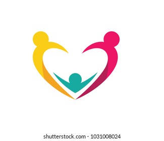 Adoption and Community care Logo template vector icon	