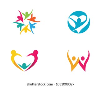 Adoption and Community care Logo template vector icon	